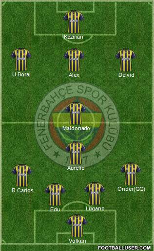 Fenerbahçe SK Formation 2012
