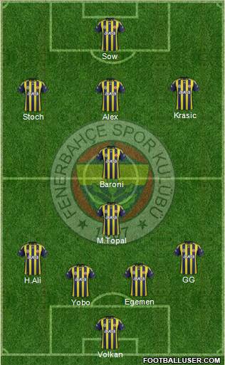 Fenerbahçe SK Formation 2012