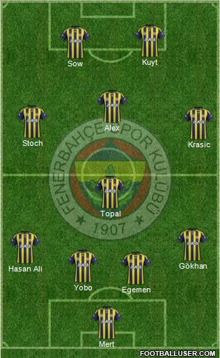 Fenerbahçe SK Formation 2012