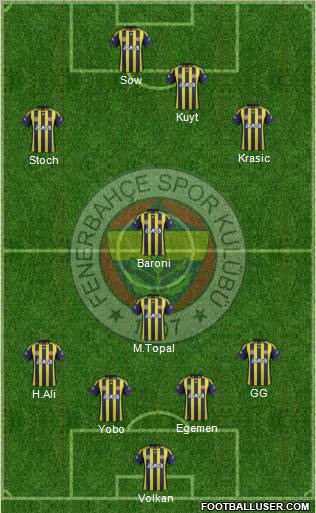 Fenerbahçe SK Formation 2012