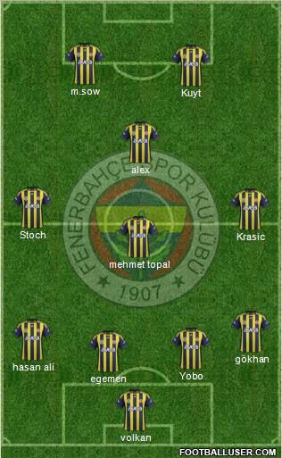 Fenerbahçe SK Formation 2012
