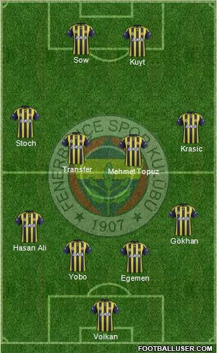 Fenerbahçe SK Formation 2012