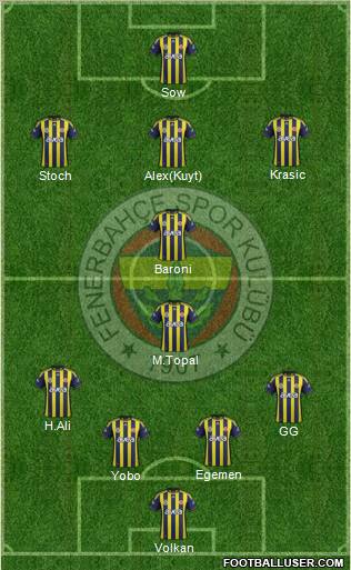 Fenerbahçe SK Formation 2012