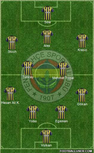 Fenerbahçe SK Formation 2012