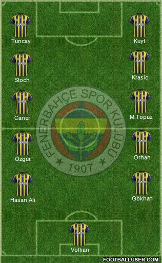Fenerbahçe SK Formation 2012