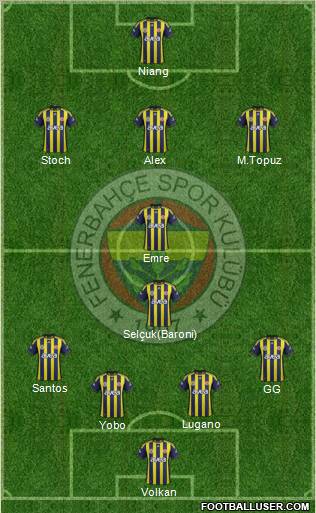 Fenerbahçe SK Formation 2012