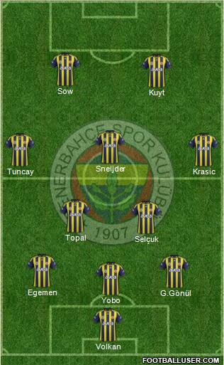 Fenerbahçe SK Formation 2012