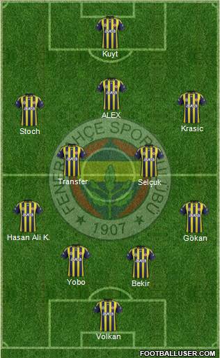 Fenerbahçe SK Formation 2012