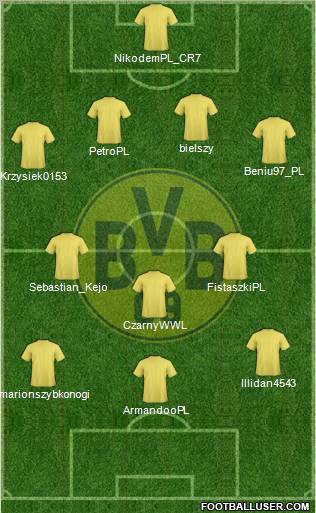 Borussia Dortmund Formation 2012