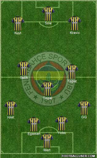 Fenerbahçe SK Formation 2012