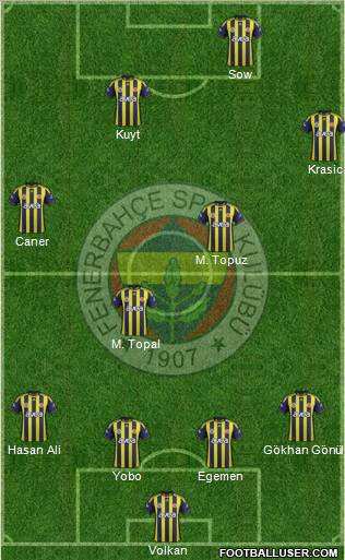 Fenerbahçe SK Formation 2012