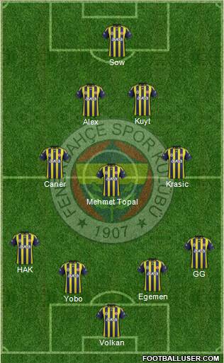 Fenerbahçe SK Formation 2012