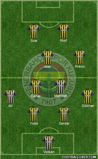 Fenerbahçe SK Formation 2012
