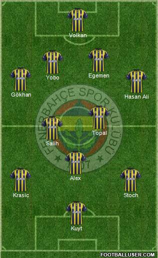 Fenerbahçe SK Formation 2012