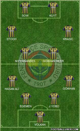 Fenerbahçe SK Formation 2012