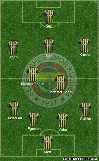 Fenerbahçe SK Formation 2012