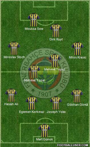 Fenerbahçe SK Formation 2012