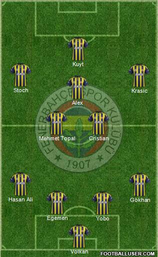 Fenerbahçe SK Formation 2012