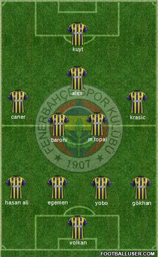 Fenerbahçe SK Formation 2012