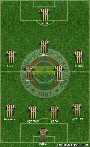 Fenerbahçe SK Formation 2012