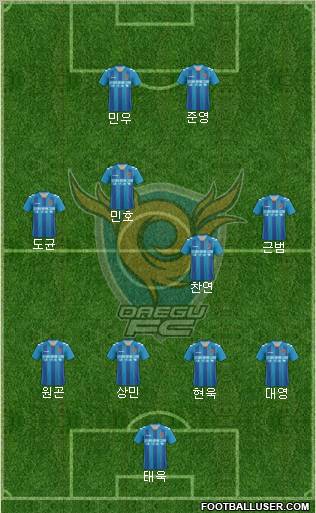 Daegu FC Formation 2012