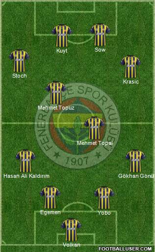 Fenerbahçe SK Formation 2012