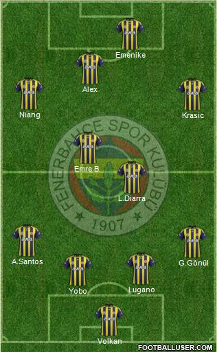 Fenerbahçe SK Formation 2012