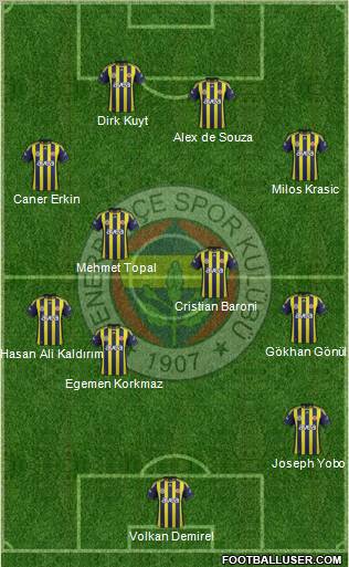 Fenerbahçe SK Formation 2012