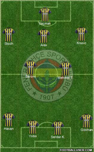 Fenerbahçe SK Formation 2012
