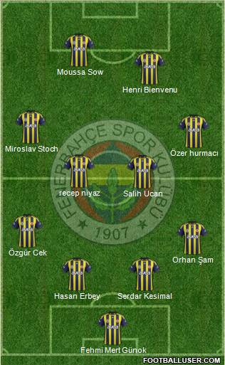 Fenerbahçe SK Formation 2012