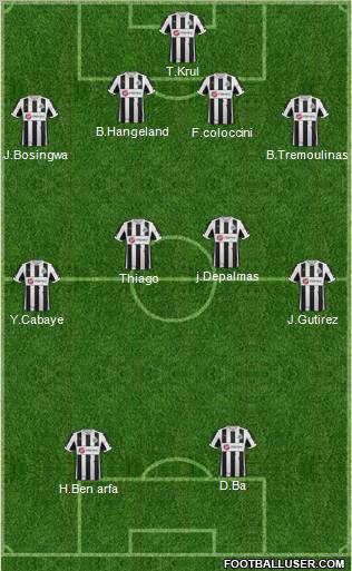Newcastle United Formation 2012
