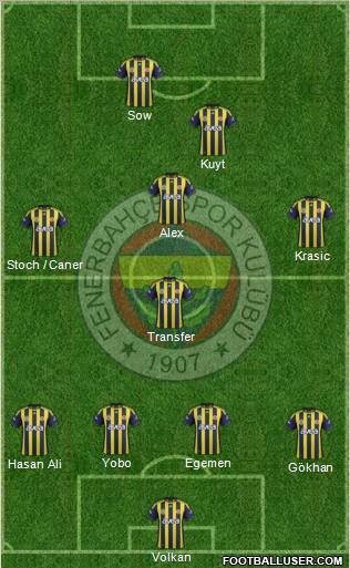 Fenerbahçe SK Formation 2012