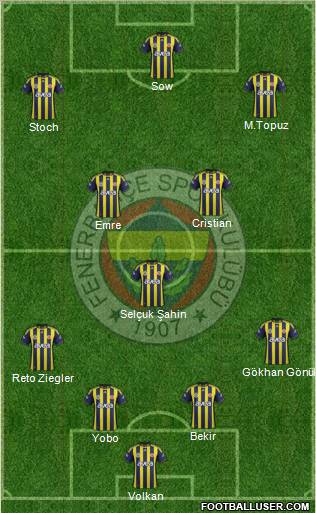 Fenerbahçe SK Formation 2012
