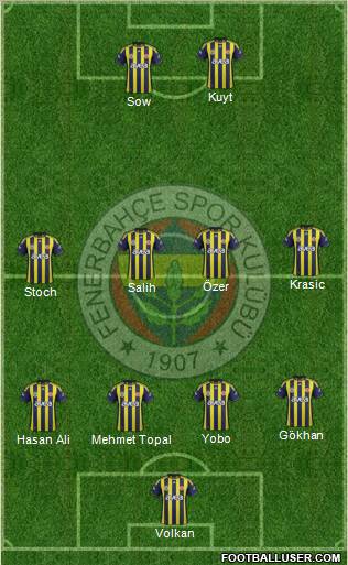 Fenerbahçe SK Formation 2012