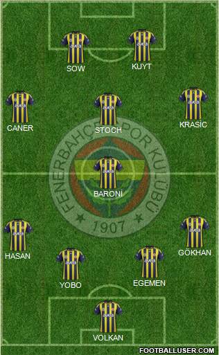 Fenerbahçe SK Formation 2012