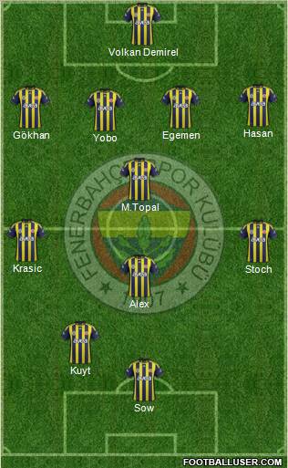 Fenerbahçe SK Formation 2012