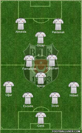 Besiktas JK Formation 2012