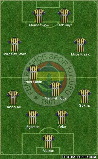 Fenerbahçe SK Formation 2012