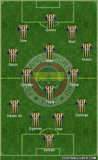 Fenerbahçe SK Formation 2012