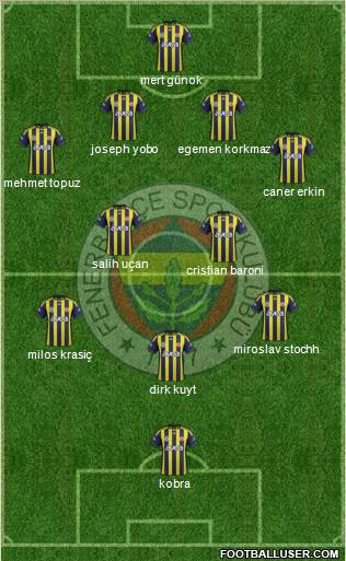 Fenerbahçe SK Formation 2012
