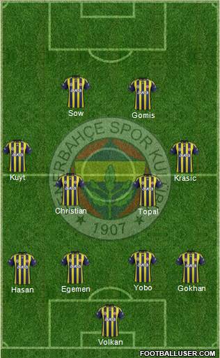 Fenerbahçe SK Formation 2012