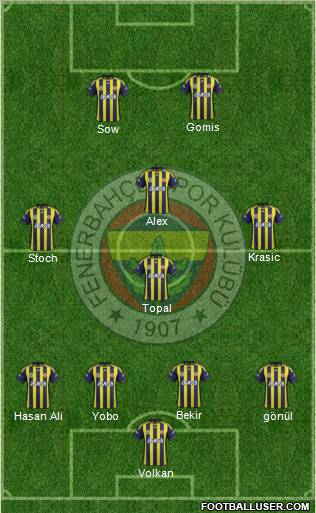Fenerbahçe SK Formation 2012