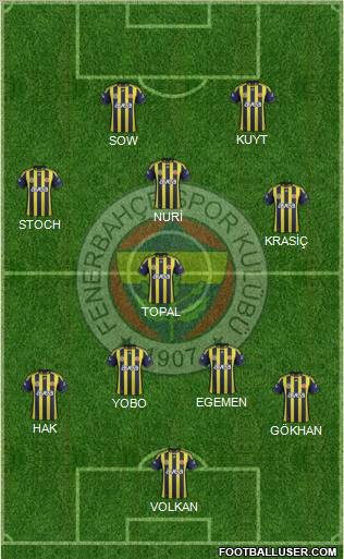 Fenerbahçe SK Formation 2012