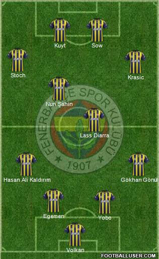 Fenerbahçe SK Formation 2012