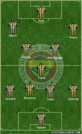 Fenerbahçe SK Formation 2012