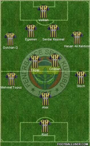 Fenerbahçe SK Formation 2012