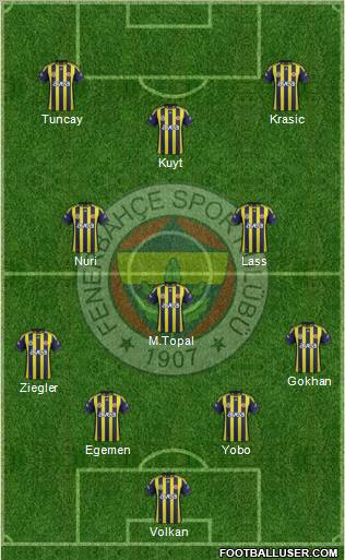 Fenerbahçe SK Formation 2012