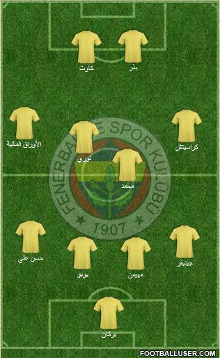 Fenerbahçe SK Formation 2012