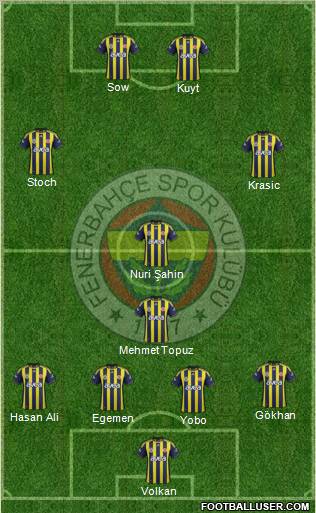 Fenerbahçe SK Formation 2012
