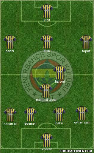 Fenerbahçe SK Formation 2012
